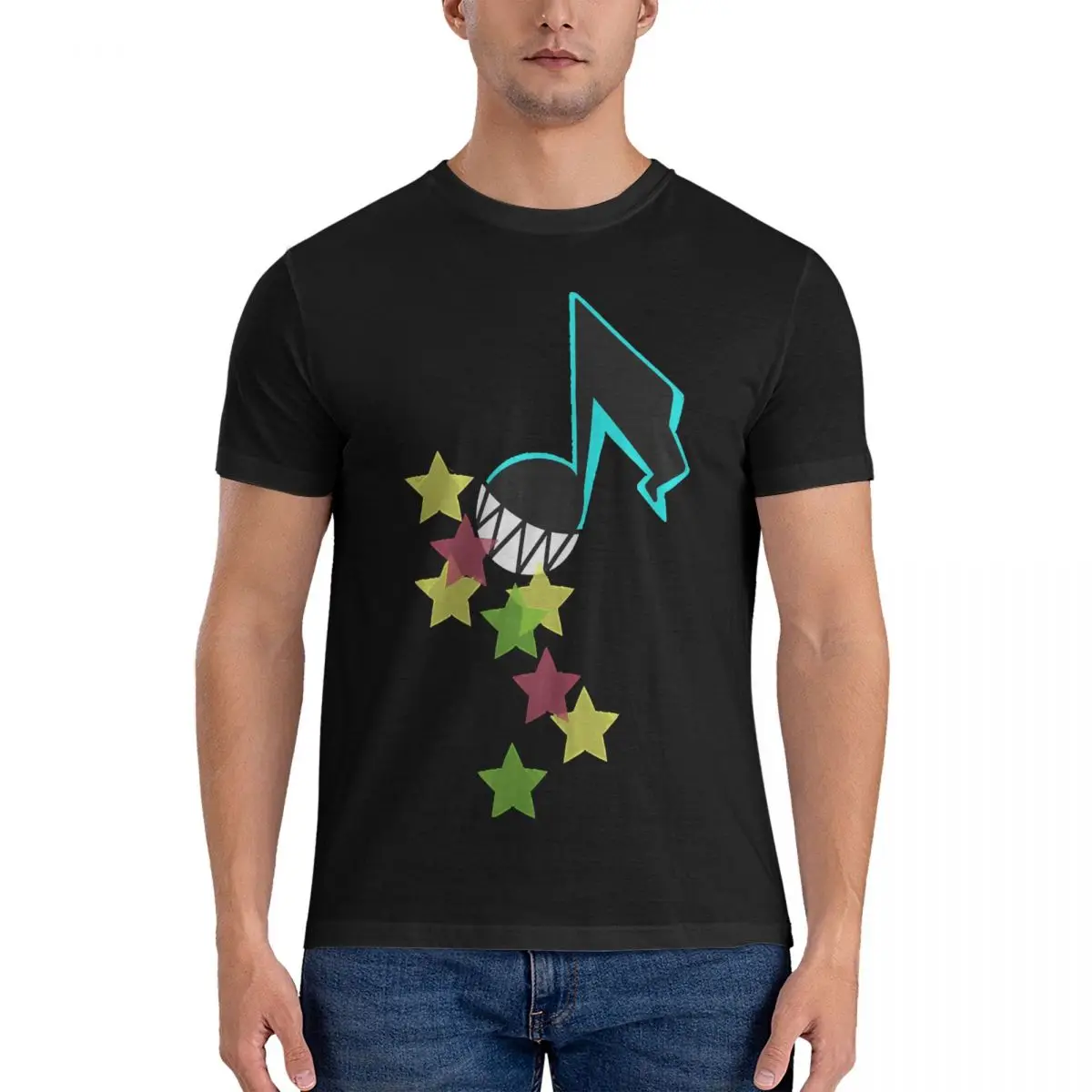 T-Shirt da uomo nota musicale divertente 100% cotone Tees manica corta Persona 5 T Shirt O collo abbigliamento classico