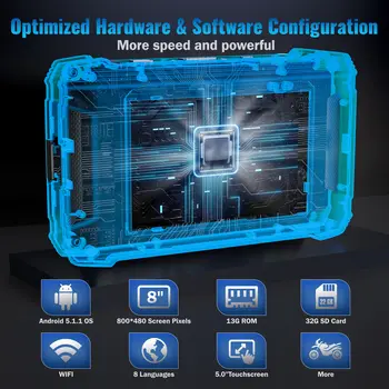 ANCEL MT500, skener motocyklů, kompletní diagnostický nástroj pro systém, 30+ resetovacích funkcí pro BMW, HONDA, YAMAHA, TRIUMPH, DUCATI, KTM, SUZUKI 8 nejlepší prodej triumf skeneru - №1