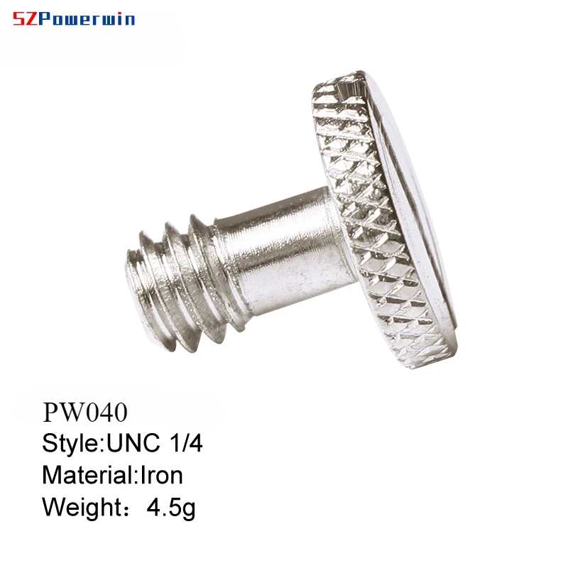 SZPowerwin 10pcs/lot Camera Screw 1/4 Inch Quick Release Screw Tripod Plate Mount Screw For Tripod Ball Quick Release Plate