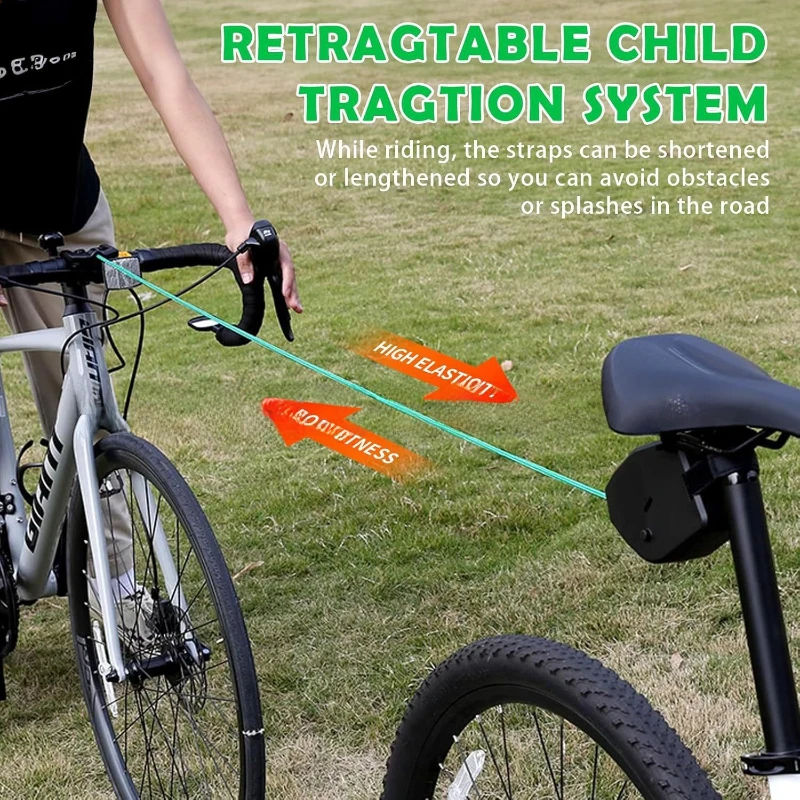 High-Strength, Stretchable Parent-Child Tether—Bicycle Telescopic, Smooth, and Safe Towing Device—Parent-Child Tether