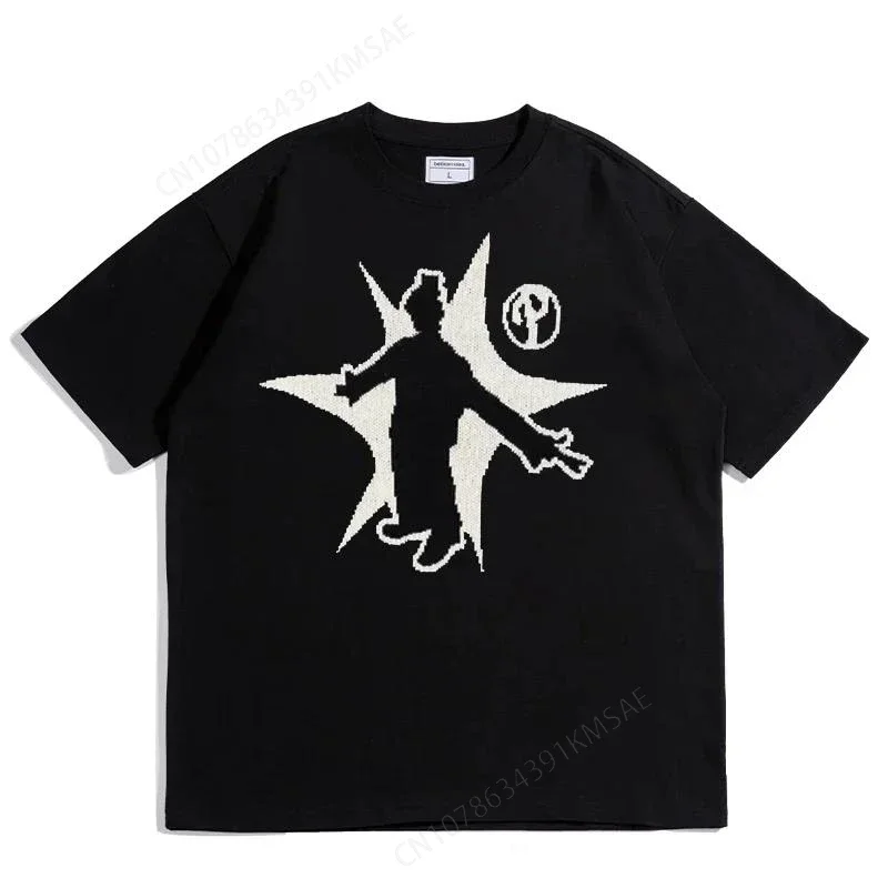 T-shirt à manches courtes pour hommes, pull Harajuku, manteau Hip Hop, vêtements Streetwear, mode coréenne, été