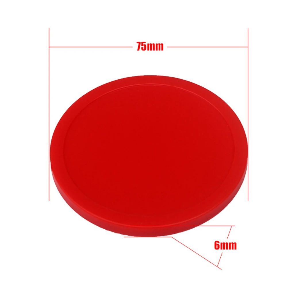 

4pcs 75Mm Air Hockey Pushers Replacement Paddles Red Ergonomic Design For Fast- Play Durable Lightweight Hockey Handles