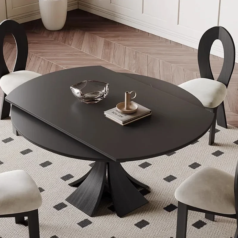 47.2 Inches Luxury Extendable Dining Table Restaurant Relaxing Round Table Living Room Meeting Tavoli Da Pranzo Home Furniture