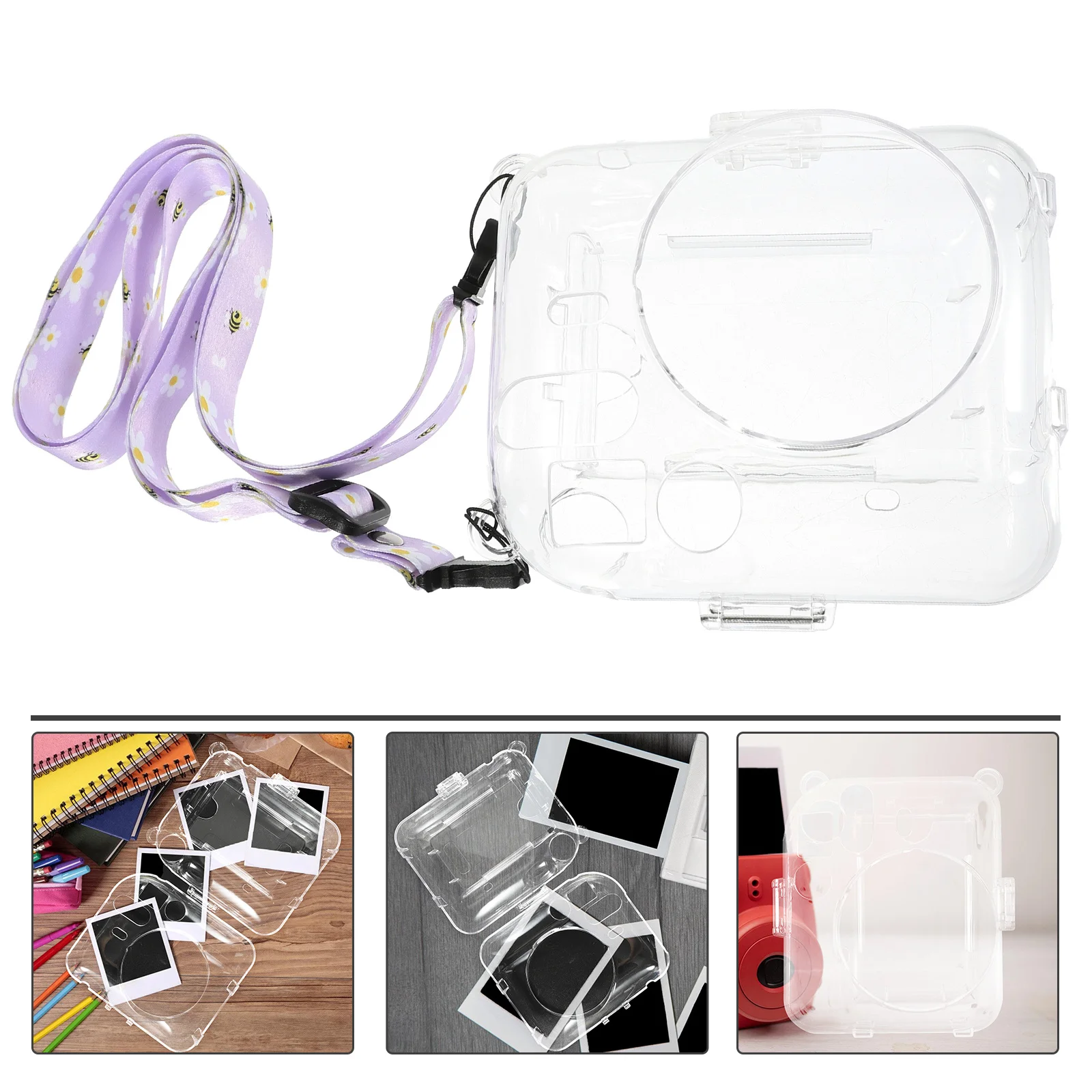 

Instant Camera Case Protective Shell Shoulder Strap Bag Travel Camera Small Case Scratch Resistant Pouch