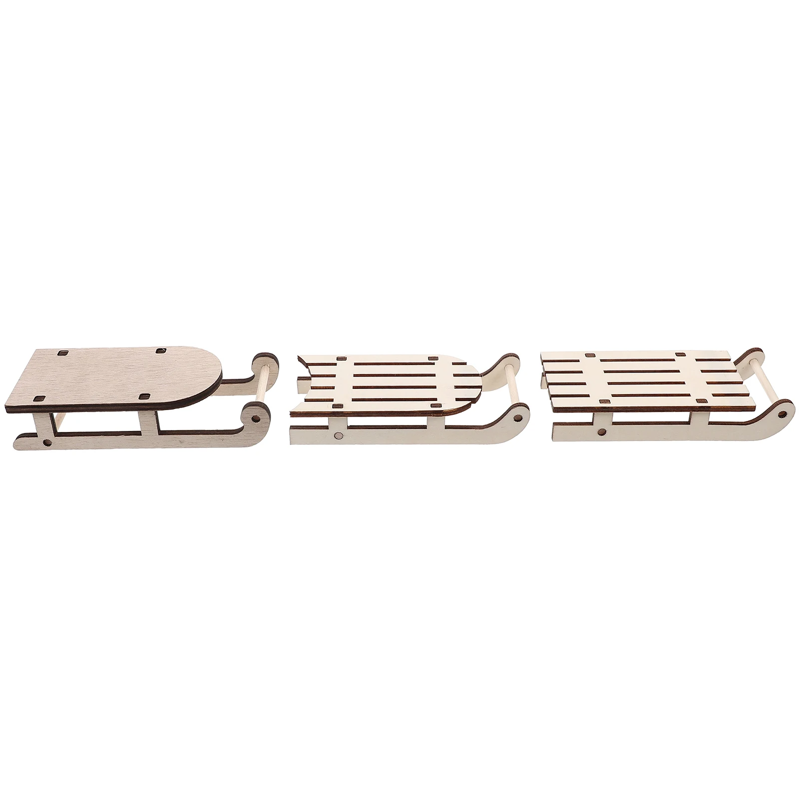 

12pcs Mini Wooden Sleigh Decoration Unfinished Wood Sled Craft For Christmas Home Office Party Decor Sleigh Ornament Xmas