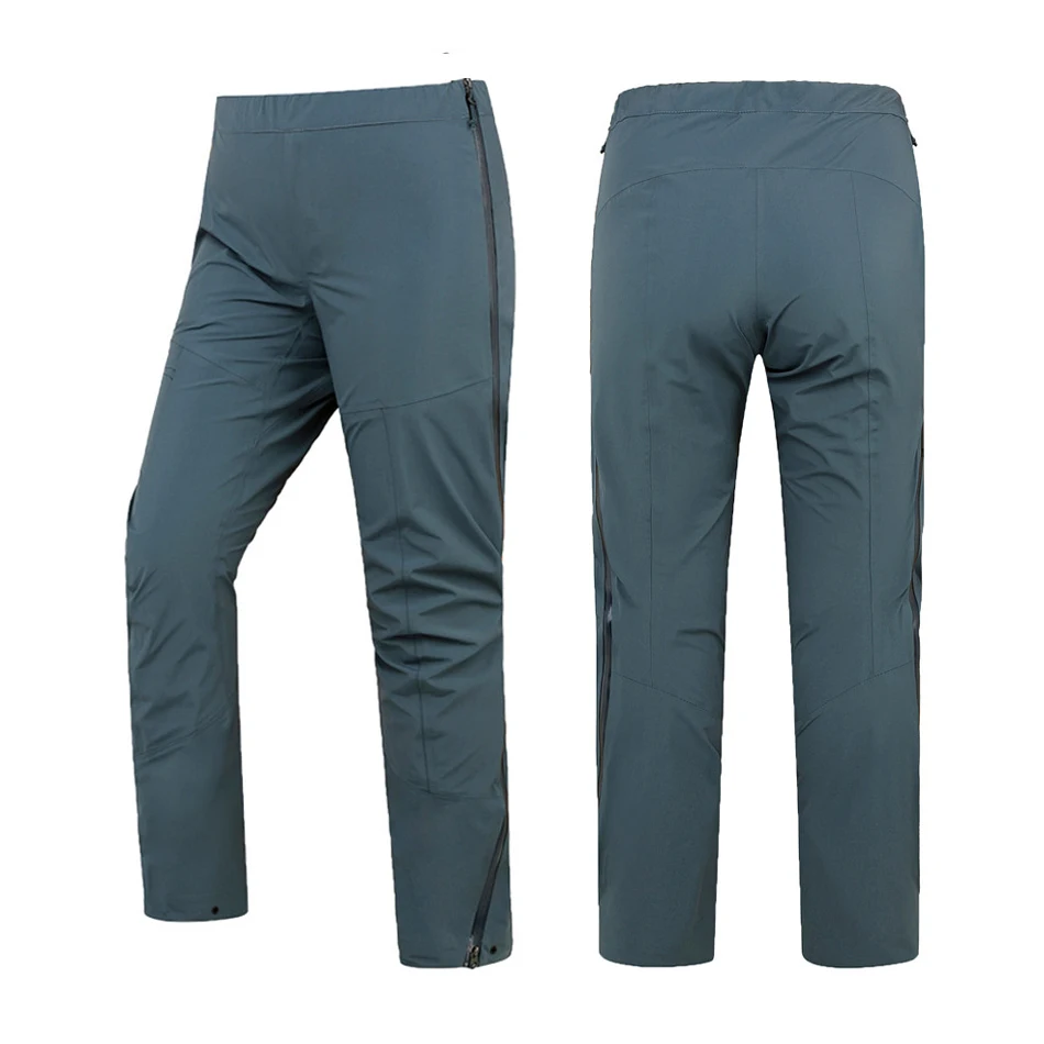 Trekking Riding Fishing Camping Hard Shell Waterproof Trousers Fully Open Zippe High Quality Outdoor Sports Pants