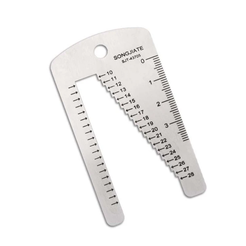 Leather Craft Watch Repair Tools Watchband Ruler Stencil Template Stainless Steel Measuring Tool Manual Watchband Ruler