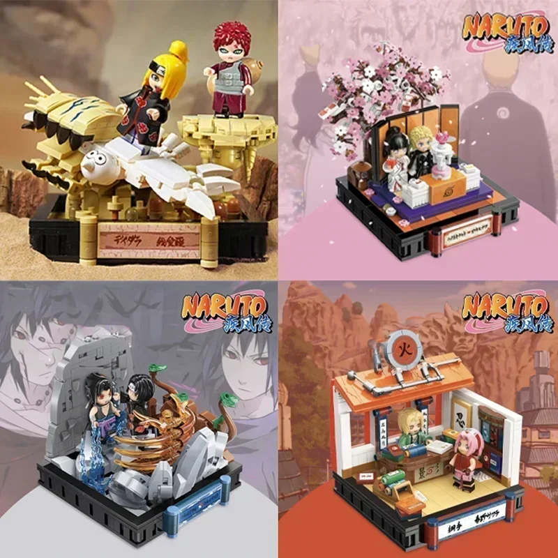 Keeppley Naruto Series Naruto Sasuke Kakashi Chunye Sakura Assembly Building Block Classic Anime Peripheral Toys Birthday Gifts