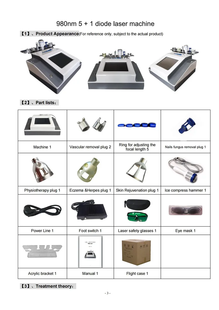 5 in 1 980nm Diode Laser Vessel Removal Machine to Remove Spider Veins 980 Vessels to Remove Nail Fungus Remove Red Blood