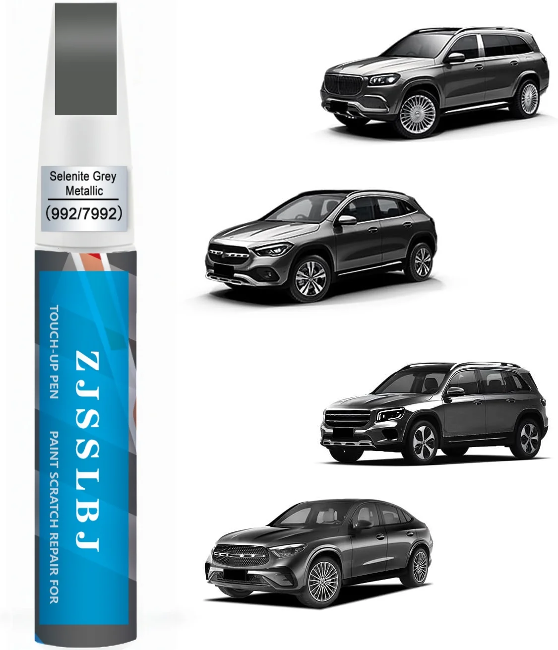 992/7992 Selenite Grey Metallic Compatible With Mercedes-Benz Exact Match Touch Up Paint Pen, Car Scratch Remover for Nicks and