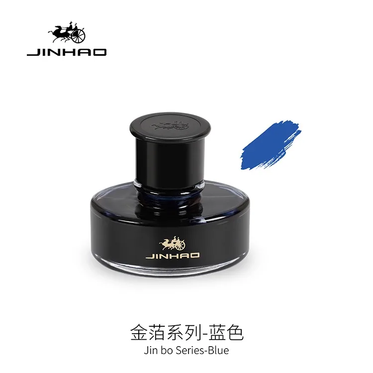 JINHAO 50ml Fountain Pen Ink Jin Bo Series Dip Pen Ink Glass Bottle Non-Carbon Inks for Painting Art Office Supplies Stationery