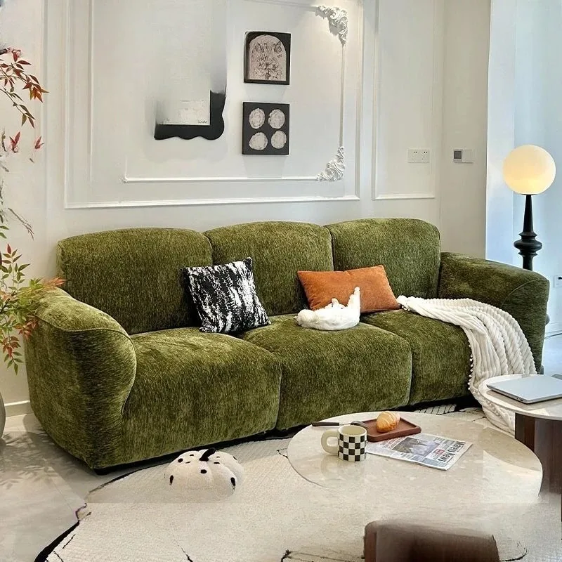

Sofa chenille fabric adjustable backrest removable and washable grand sofa