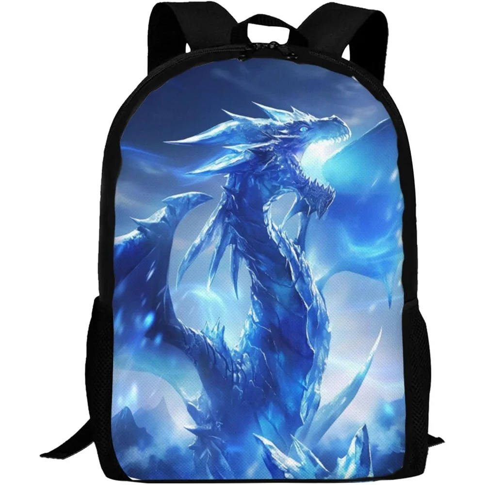 

Dragon Backpack, Simple And Aesthetic Bookbag For Women & Men, Lightweight Adjustable Black Backpack For Travel Outdoor Sports