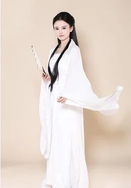로우인 화이트 본 스피릿 고대 의상 와이드 스커트 흐르는 듯한 요정 치마 요정 작은 용 소녀 한복 구정 공연