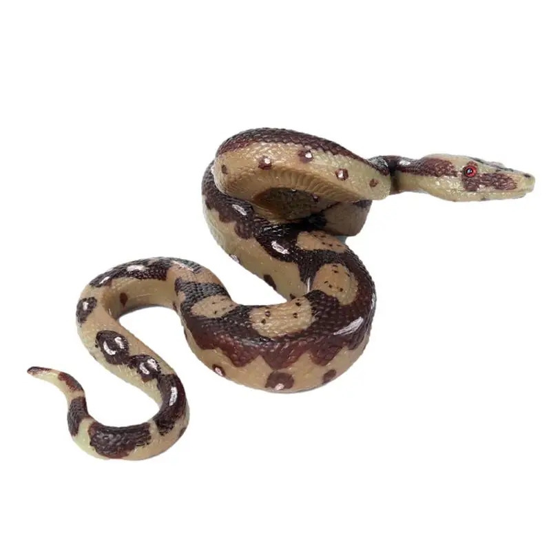 Realistic Rubber Soft Fake Snakes Boa Model High Simulation Toy Prank Joke Funny Toy Garden Props Antistress Halloween Kids Gift