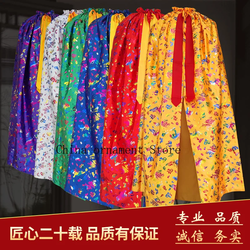 Colorful gold-embossed cloth cape, Buddhist and Taoist Buddhist statue shawl, Buddhist robe, bodhisattva cloak, Buddhist cape, w