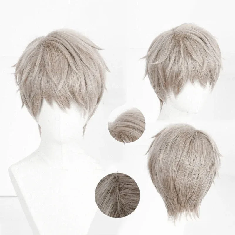 Love and Deepspace Xavier Lumiere Cosplay Costume Earrings Wig Mask Shimmering Moonlight Uniform Halloween Party for Woman Men