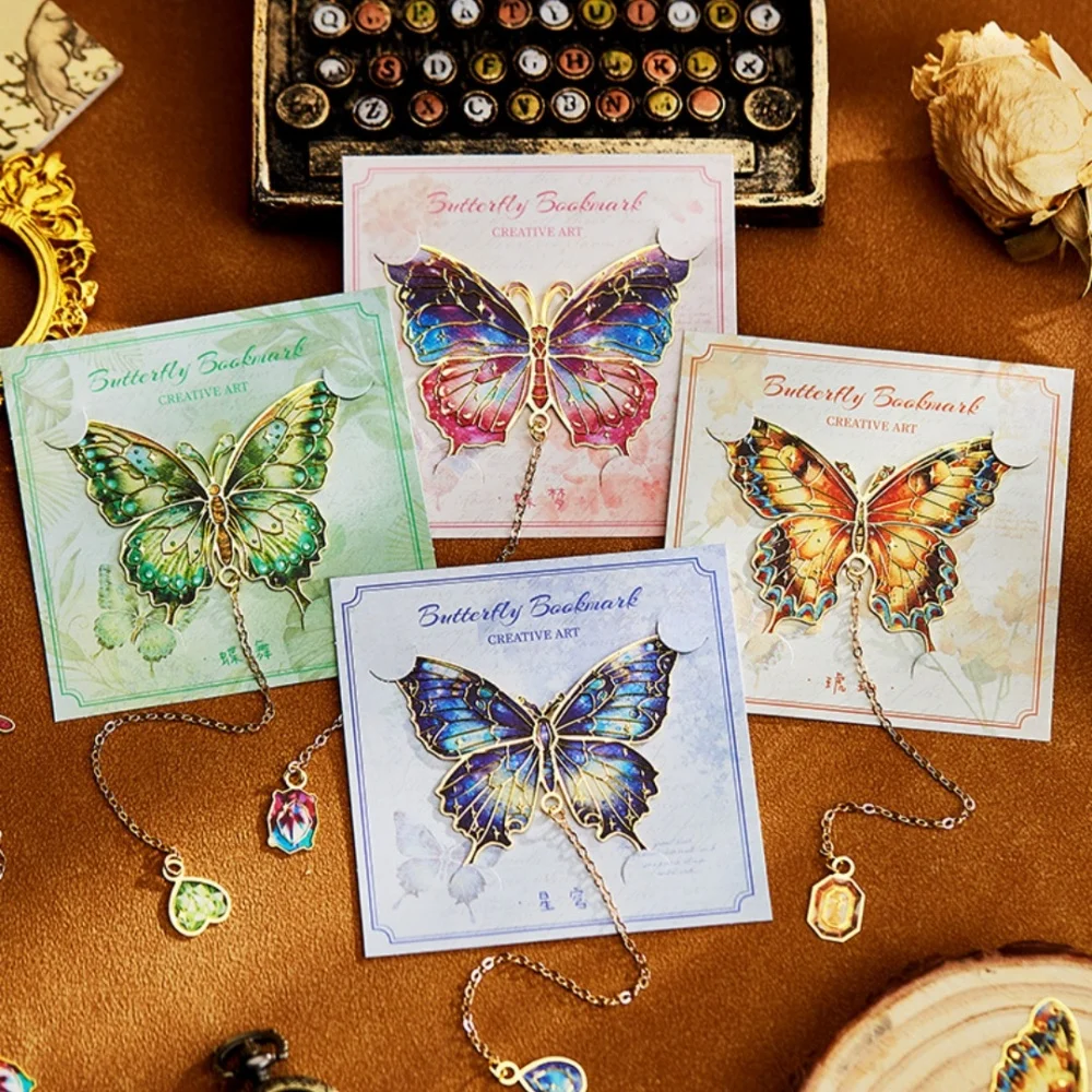 

Металлическая закладка-бабочка, школьные принадлежности, Separador De Libro, аксессуары для книг, милые закладки для книг, Marcapaginas, закладки для страниц