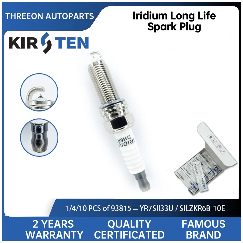 KIRSTEN Iridium Spark Plug for KIA Forte 2th Generation K2 Hyundai Elantra 1.4L 1.6L 1884611070 1886709095 SILZKR6B10E KSP93815