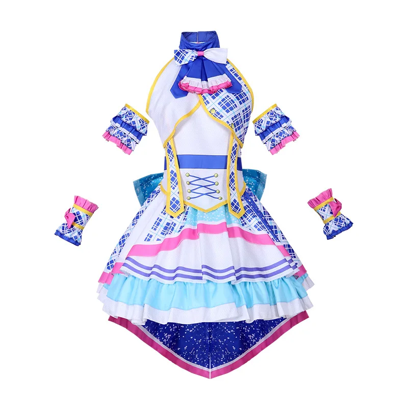 Anime PriParaa Manaka Laala Cosplay Woman Lala Dress Uniform Wig Halloween Party Stage Perform Outfit for Girl