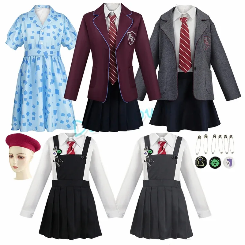 

Костюм Матильды из фильма, детский женский костюм Роальда Даля для девочек, музыкальный костюм Матильды, школьная форма, платье, пальто, юбка, платье, костюм