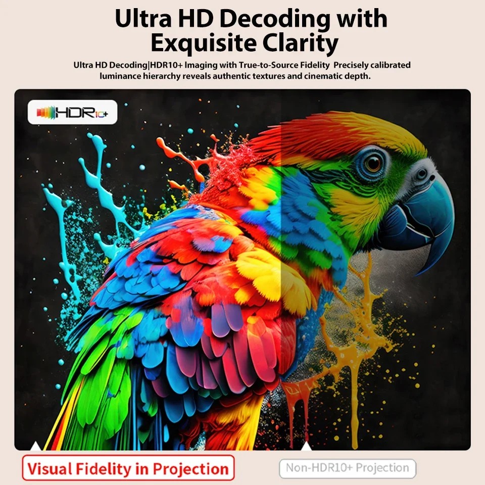 2025 KaiAqua 650ANSI 4K جهاز عرض محمول أصلي 1080P تركيز تلقائي تصحيح حجر الزوايا أندرويد 11 BT5.2 WIFI6 360 °   السينما المنزلية