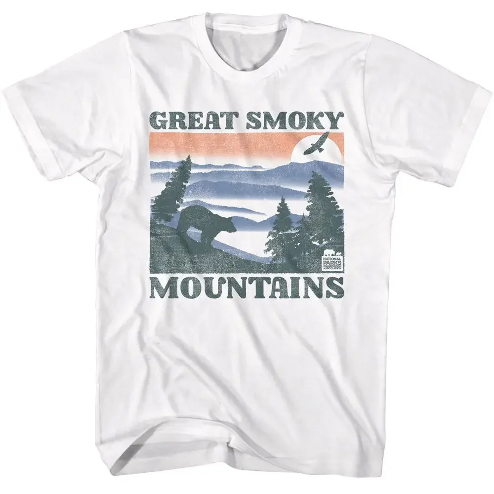 National Parks Gsm Bear And Mtns White Brands T Shirt