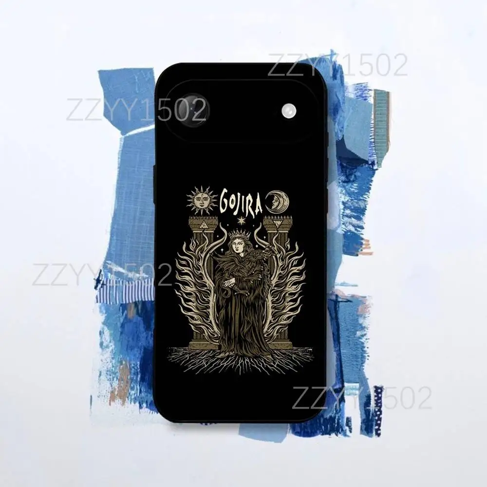 Coque de téléphone Band G-GojiraS Mea Culpa pour iPhone 17,16,15,14,13,12,Pro,Max,Plus,E,SE4,Air,Mini coque Funda noire