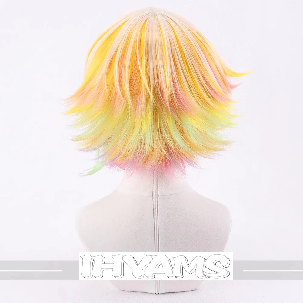 Kantaro Cosplay Paradox Live Visty Misuji Kantaro Wig Heat Resistant Synthetic Hair for Halloween Role Play Party + Wig Cap
