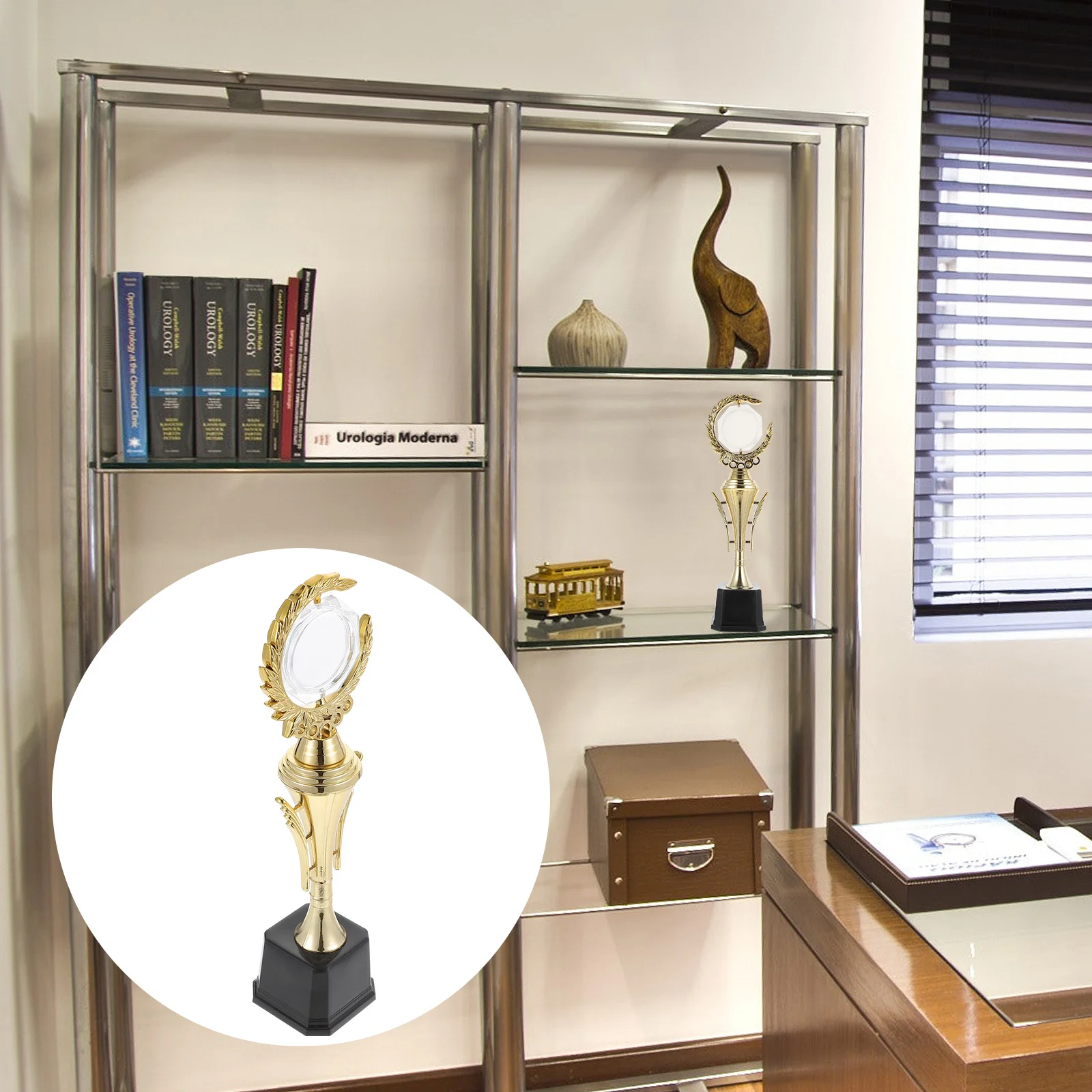 Creative Plastic Trophies Kids Competition Award Trophy Golden Trophy Party Favors Competition Trophy