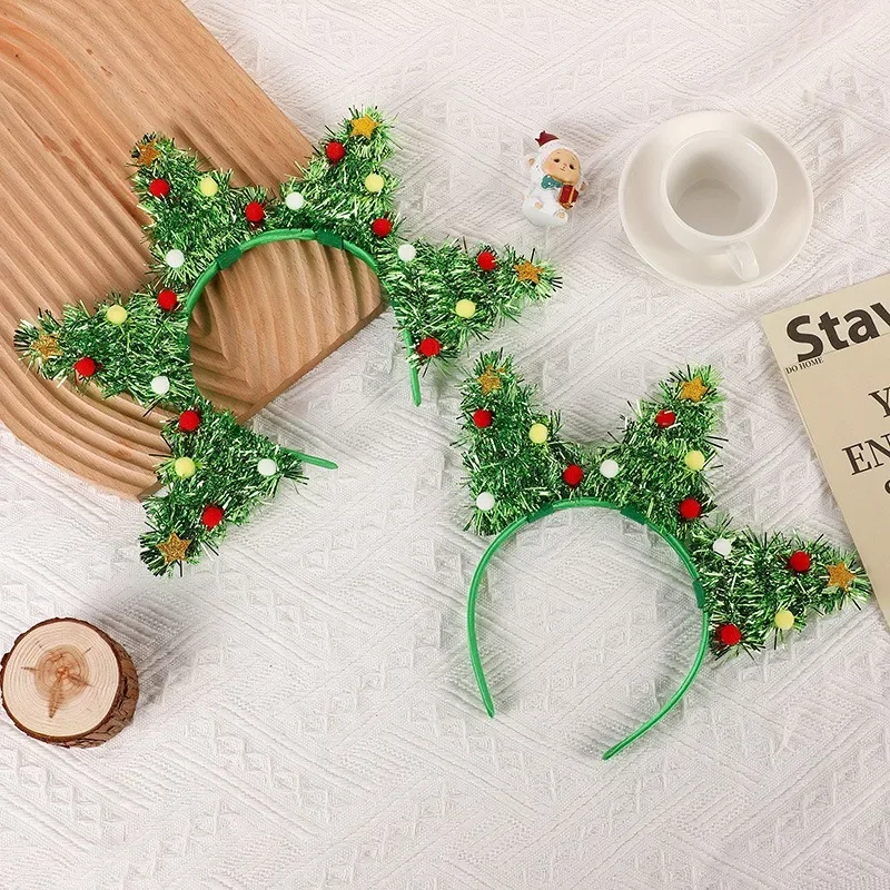 

Christmas Party Headband Christmas Tree Star Hair Ball Decorative Headband New Year's Children's Gift Hair Accessories