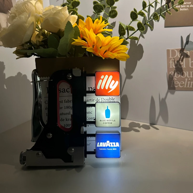 World Classic Coffee Brands Light Sign Refrigerator Magnet Coffee Machine Decor Arabica Lavazza Illy Blue Bottle Peet's Coffee view 2