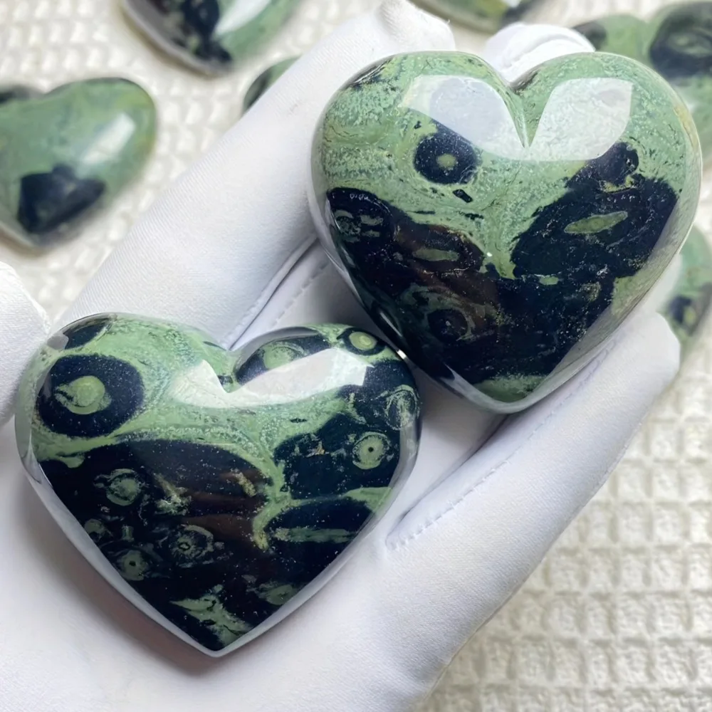 Natural Kambaba Jasper Heart, Polished Surface, Home Decor, Collector's Gifts, Perfect Gift for Mother's Day, Teacher's Day