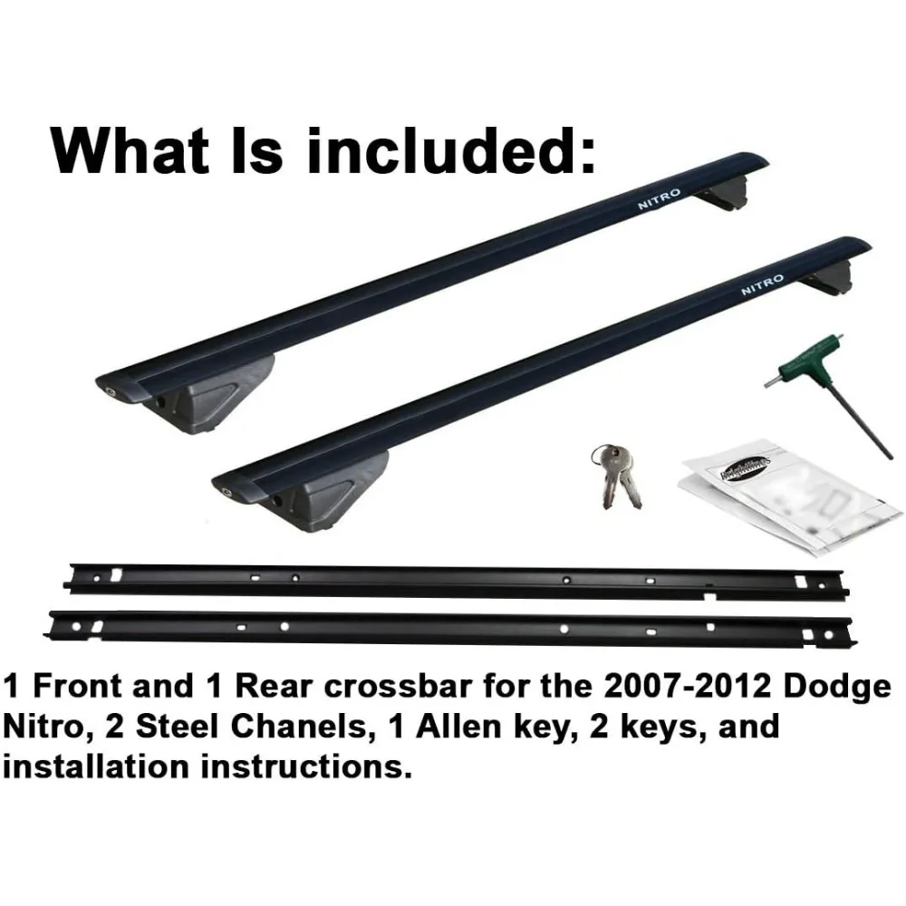 Crossbars Roof Rack OE Style Replacement for 2007-2012 Dodge Nitro