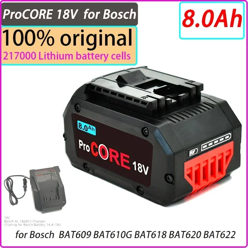 

18V 8000mAh ProCORE Replacement Battery Professional System Cordless Tools Batteries BAT609 BAT618 GBA18V80 21700 Cell