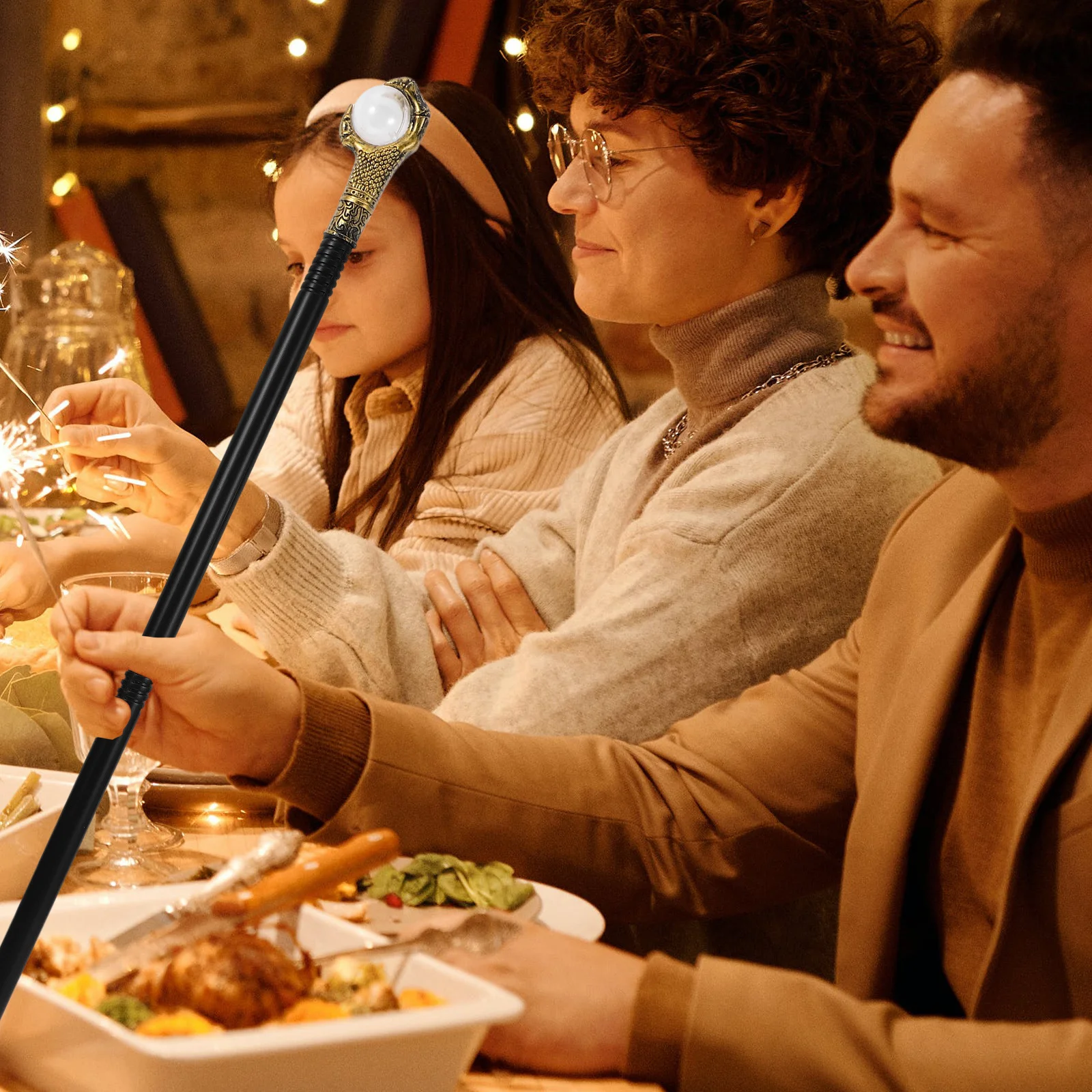 ไม้กายสิทธิ์สไตล์พังก์สำหรับเดินในงานปาร์ตี้ฮาโลวีน ของตกแต่งคอสเพลย์ อุปกรณ์ประกอบฉาก