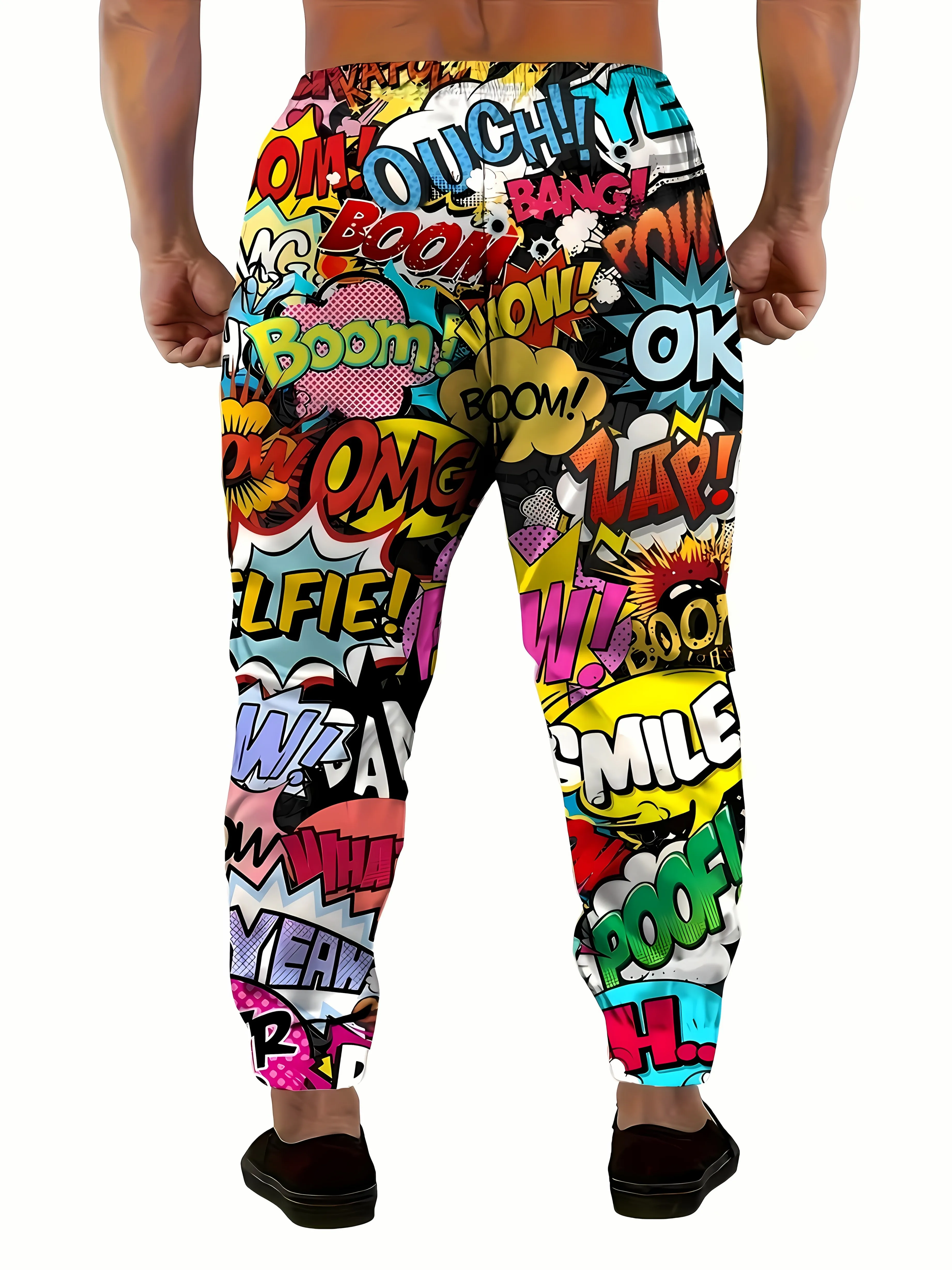 Les nouveaux pantalons pour hommes pour le printemps et l'automne 2025 sont décontractés à la mode, doux et confortables avec des imprimés de lettres 3D