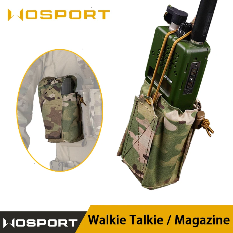 Acessórios de colete de equipamento spud, molle adequado para coldre de armazenamento de walkie-talkie de revista 5.56/7.62, bolsa de armazenamento multifuncional