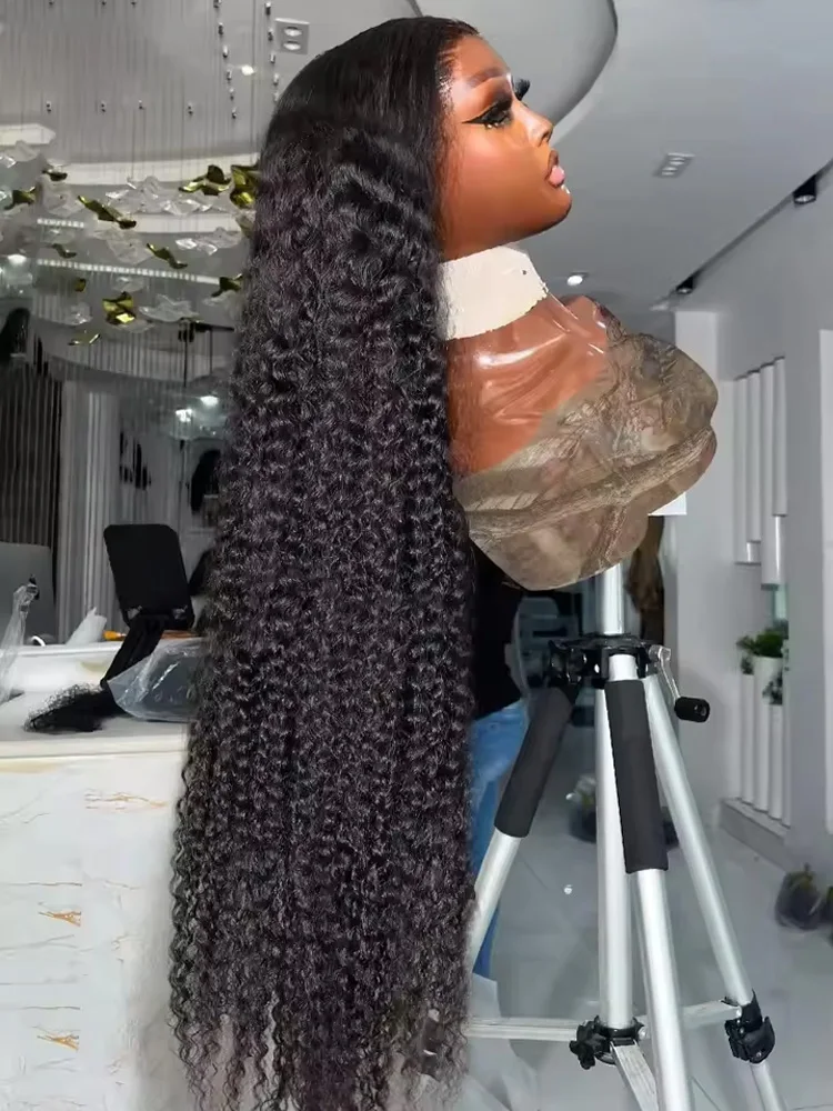 

40 42-дюймовый вьющийся парик 13x6 HD с прозрачным кружевным фронтом, человеческие волосы, волна воды, 13x4, кружевной фронтальный парик с глубокими волнами для женщин, плотность 250