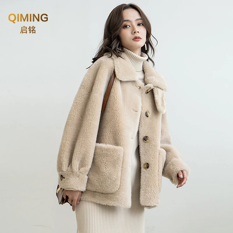 Women Winter Solid Teddy Bear Jackets Coat Ladies Thicken Warm Outerwear Loose Lambswool Fur Jacket Overcoats Woman Clothes