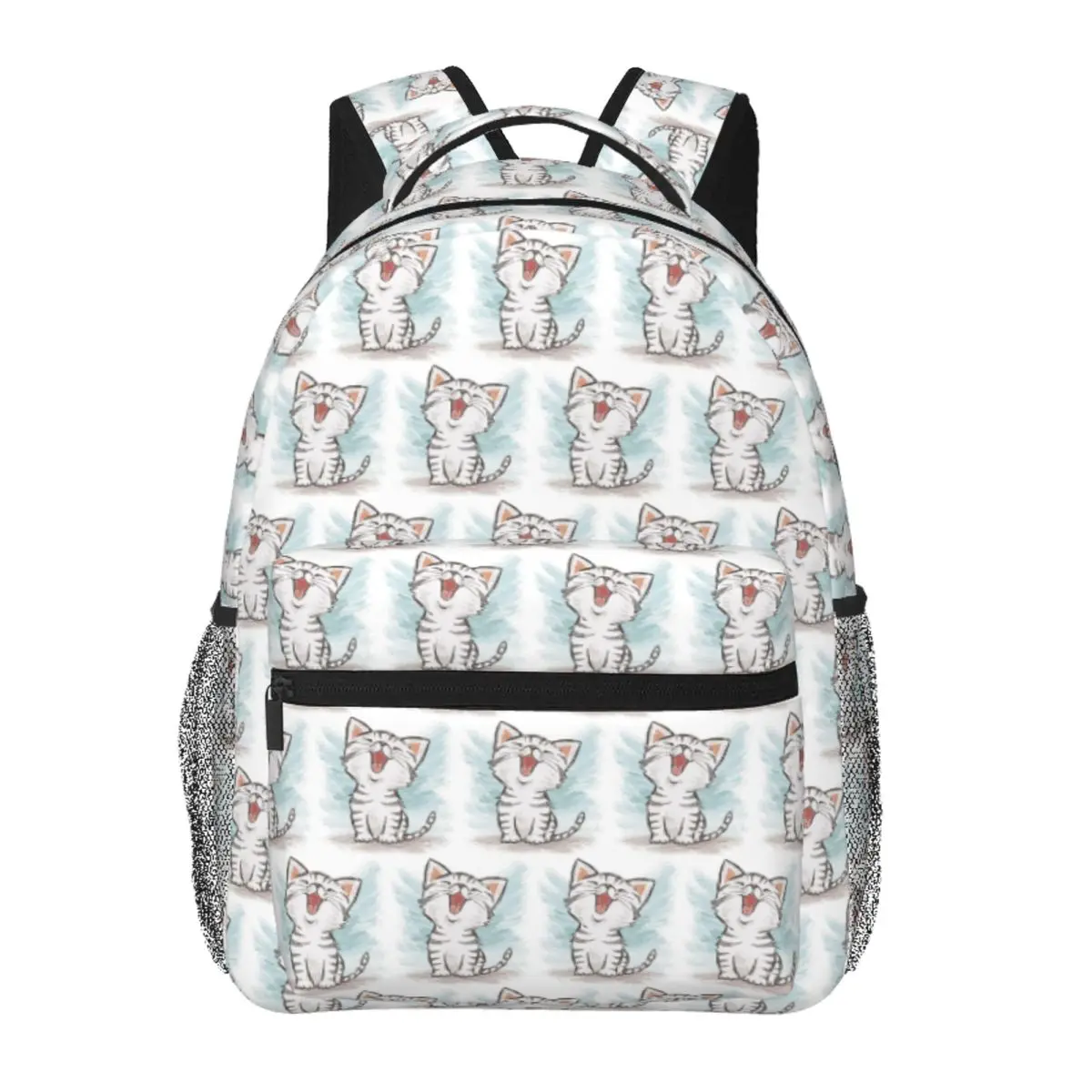 

American Shorthair Happy Backpack Student Boys Girls BookBag Children School Bag Computer Shoulder Bags for Men Women