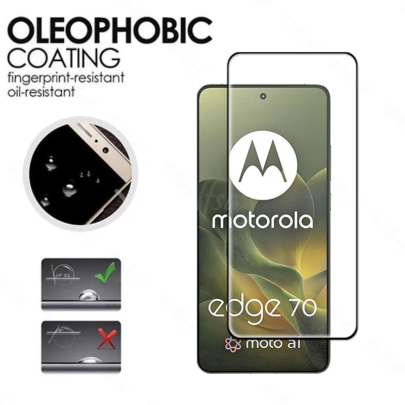 4 Stück gehärtetes Glas für Motorola Edge 70 Glas Schutzfolie Motorola Edge 70 Full Cover Displayschutzfolie Edge 70 Glas – Detail 2