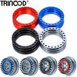 TRINOOD 4PCS CNC Aluminum Wheel Outer Beadlock Ring for T-raxxas UDR 1/7 RC Rock Crawler Buggy Truck Upgrade Parts