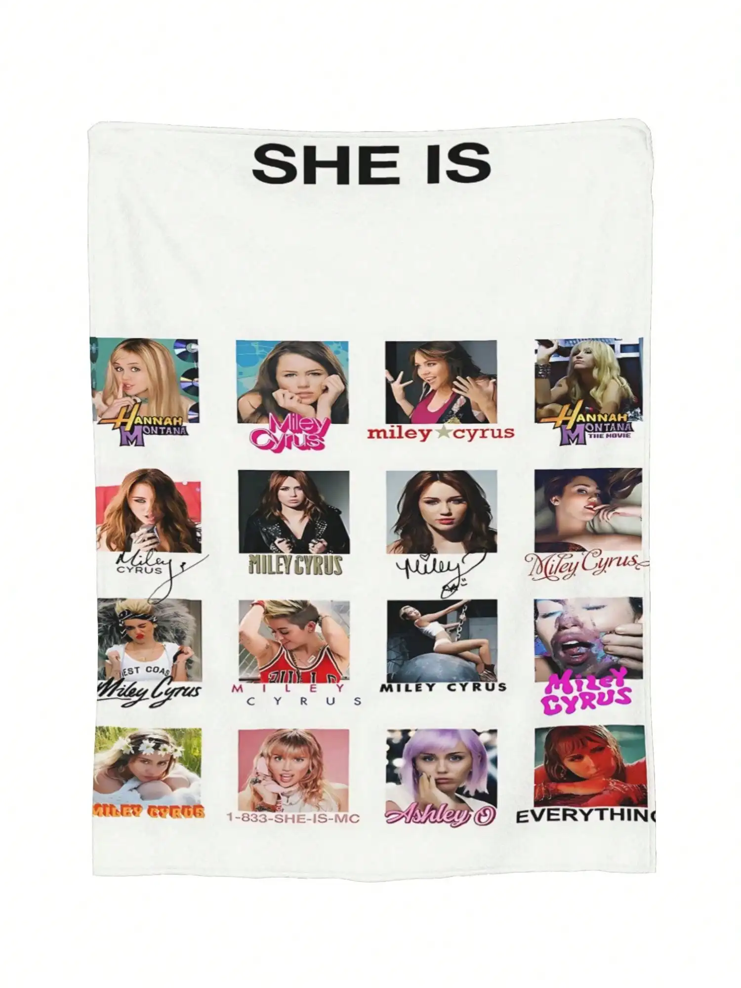Customize Miley Merch Cyrus Throw Blanket Warm Blankets Breathable Air Conditioner Blanket For Car Classic Outdoor Blankets For