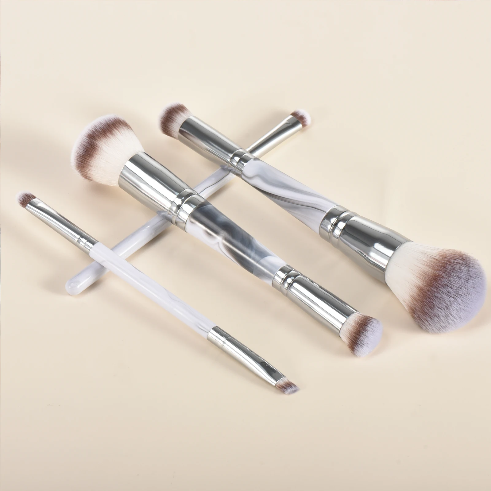 Tweekoppige make-upborstel Losse borstel Blush Brush Contourborstel Wenkbrauwborstel Wimperkrul Detailborstel Multifunctionele make-up