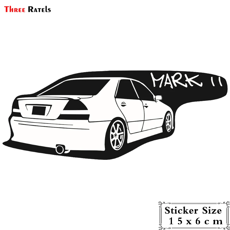 Three Ratels TRL655# 15x7cm Funny Car Stickers For Toyota Mark II 2 Colorful And Decals