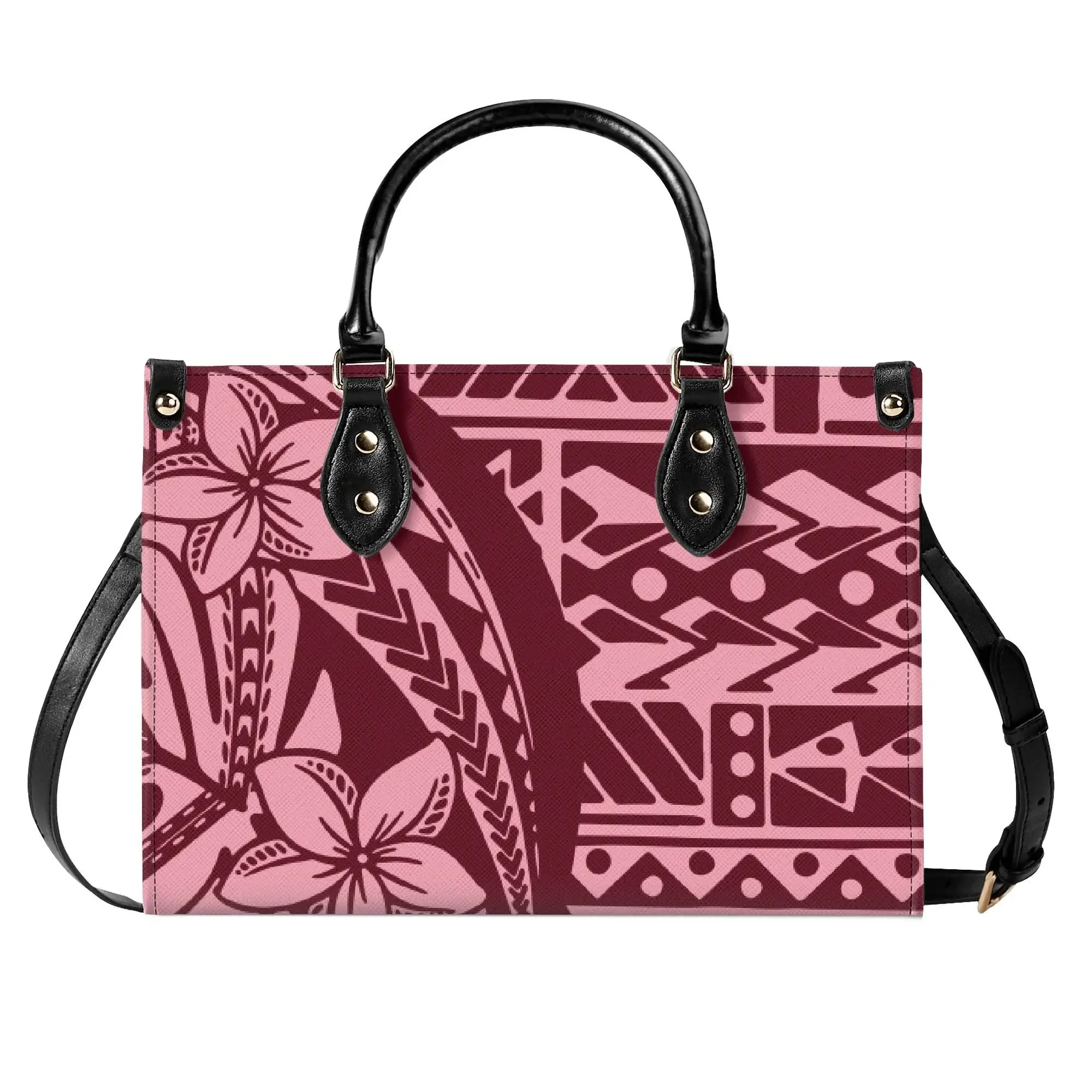 

Classic Handbag Polynesian Delicate Ladies Storage Bag Shopping Trip Custom Pattern Personalized Zipper Bag Print Fun Purse Fash