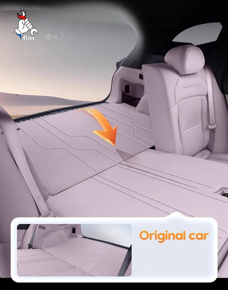 ل NIO EC6 20220-2025 سيارة فرش داخلي للسيارات والشاحنات مخصص صالح الجذع بطانة البضائع حصيرة جذع حماية حصيرة كرسي الظهر حماية حصيرة