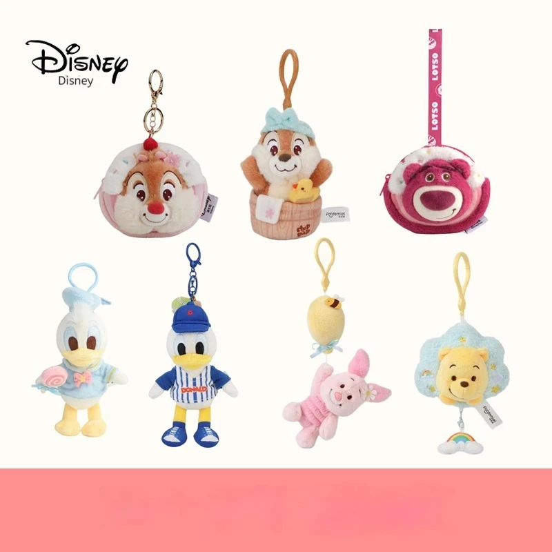 Disney สตรอเบอร์รี่แท้ Winnie the Pooh Judy Nick ตุ๊กตา Plush จี้กระเป๋าเป้สะพายหลังจี้พวงกุญแจจี้