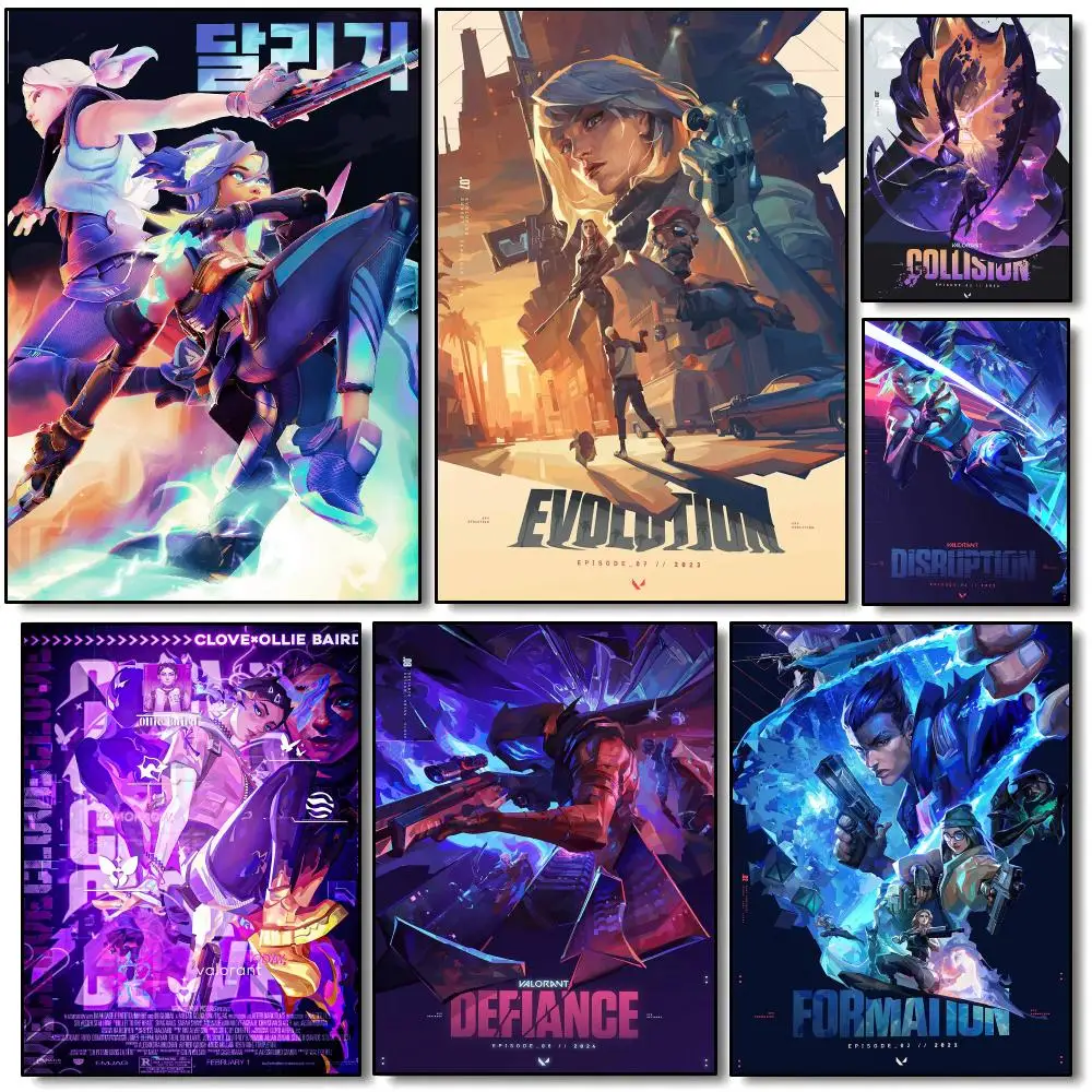 Game V-VALORANT Poster Modern Aesthetic Wall Art | Stylish Bedroom Home Decor & Unique Gift Ideas